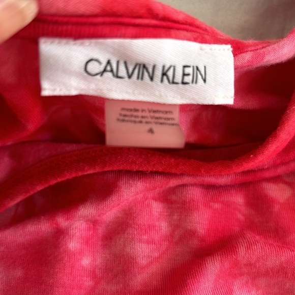 CALVIN KLEIN Tie-Dye Drawstring Dress size 4 - Picture 6 of 7